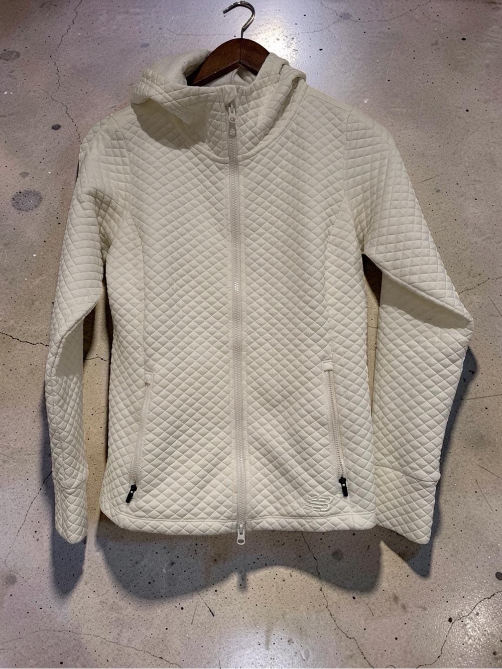 New Balance Women's Quilted Hooded Jacket - Off-White